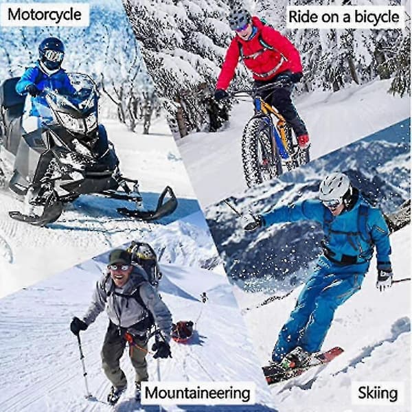 Skidhandskar för barn, vindtäta, vattentäta, ridhandskar, snöhandskar, halkfria Red