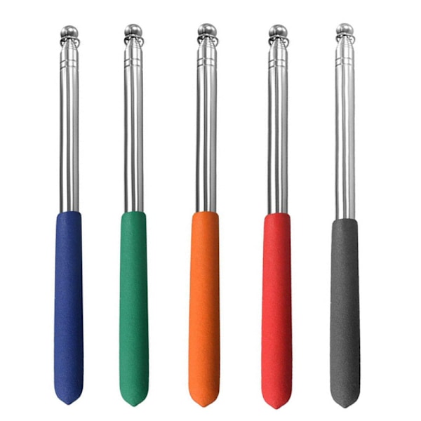 ##/5 st Teleskopiska Flaggstänger Flagga Stång 1,2m Rostfritt Stål Bärbar Utbyggbar Flaggstång Flaggstång för Klassrum Turguide Flaggbanner##/