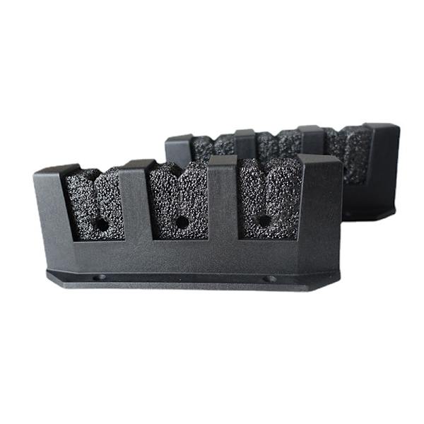 3-Stangs Opbevaringsholder, 2 stk. Sort, ABS Plast