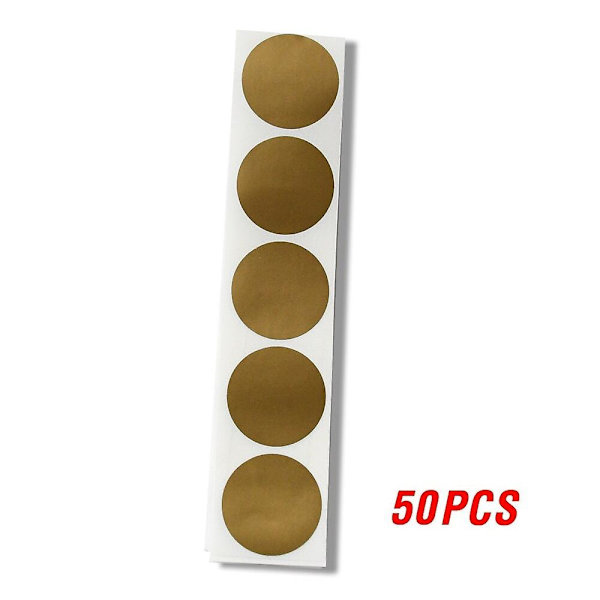 50-300 kpl/rulla Kultaiset Raaputus Tarrat Pyöreät Tarrat Tarrat DIY Käsintehty Pelille Raaputus Tarrat Tarrat Kirjatarvikkeet qy508-golden-50pcs