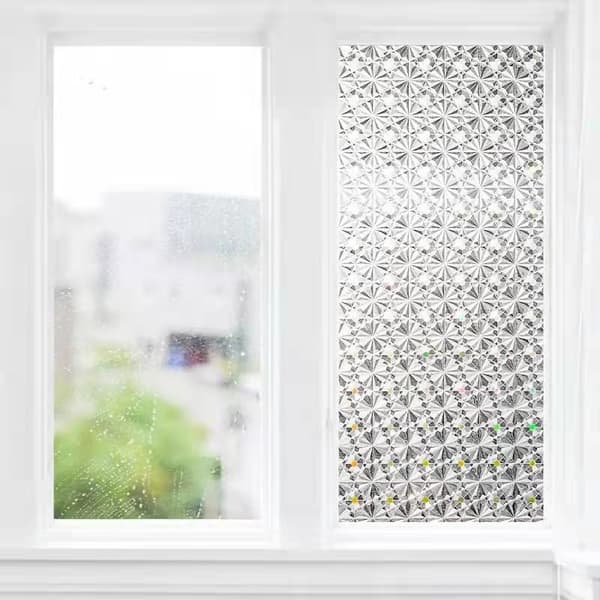 Diamond-privatvindufilm (45x200cm), ikke-klebende frostglass