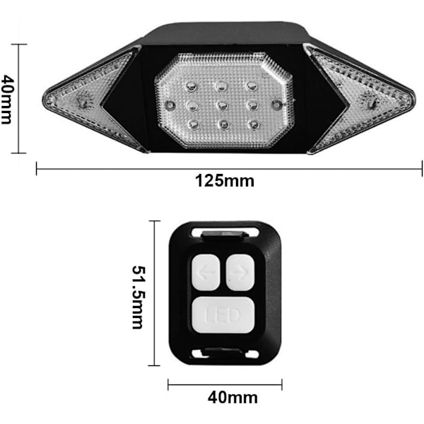 Cykel Blinklys, Baglygte, USB Genopladelig Trådløs