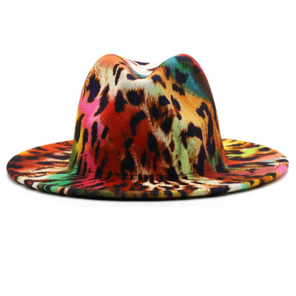 ##/Färgglad leopard vintage topphatt##/