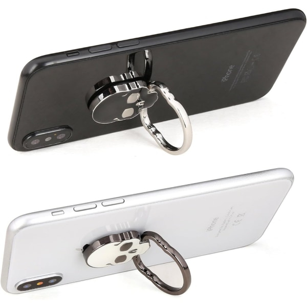 Mobiltelefonringgrepp, 2-pack, 360° Justerbart Ringhållare, F