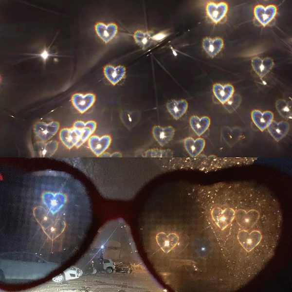 Hjärtglasögon Ljusdiffraktionsglasögon 3D Hjärtan Kreativa Speci