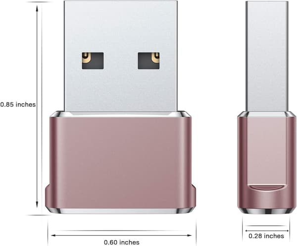 USB-C Hon till USB-A Han Adapter 3-pack, Typ C Laddningskabel C