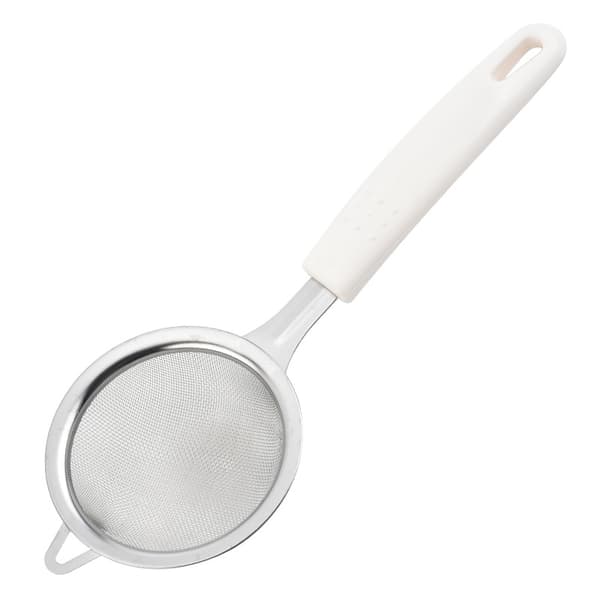Set med 6 kökssilar finmaskigt rostfritt stål sil 25*9cm för bakverkspulver dränering nudlar/ris
