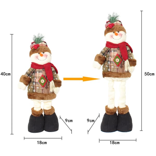 Teleskopisk juldocka, snögubbedocka, julklapp 50 cm