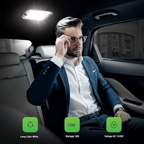 10V LED Sisävalot 48 LED Autovalo Lamppu Kytkimellä
