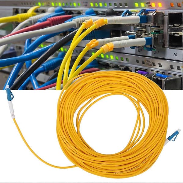 20m LC/UPC til LC/UPC Single Mode 3mm Fiber Optisk Patch Kabel