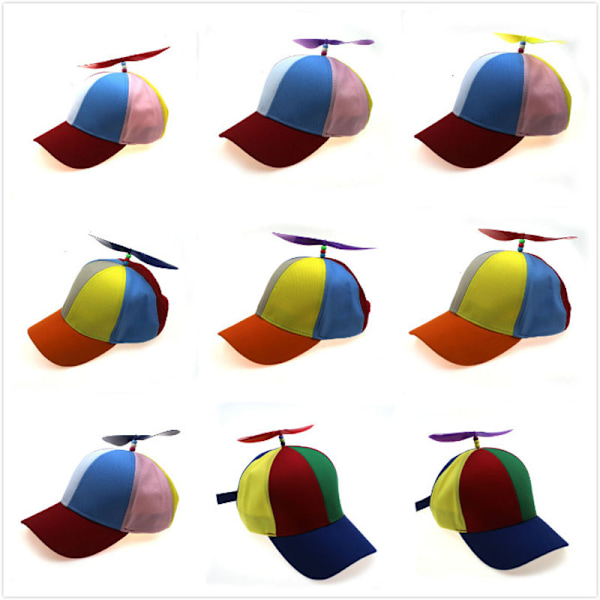 ##/52-54cm Klassisk Propellhatt Fargerik Morsom Hatt Propell Baseball Caps Morsom Dragonfly Anti-propellhatt for Barn##/