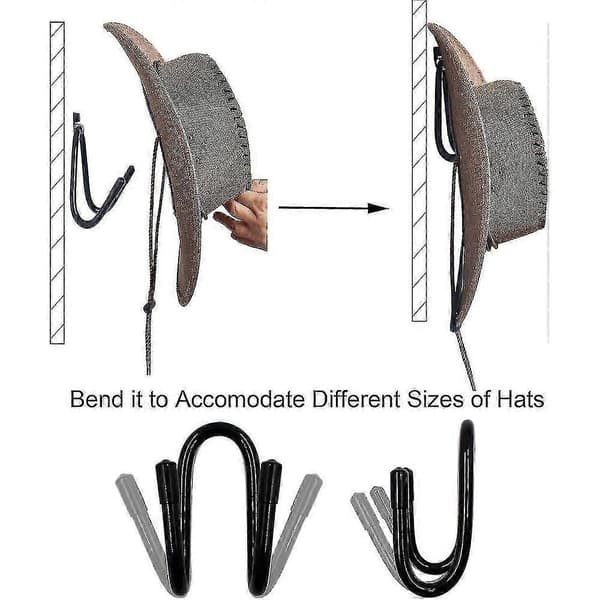 Cowboyhattställ Hatthållare Hattorganisatör Hatt Väggfäste - 4/fp Ingen Hatt