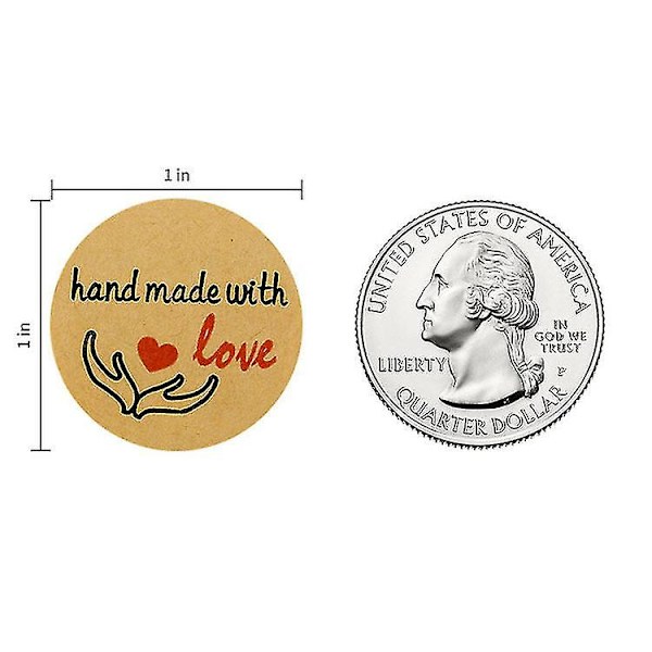 3x500 st juldekaler rulle?etikett Handgjord med kärlek Kärlek Handgjord present bakning kaka&