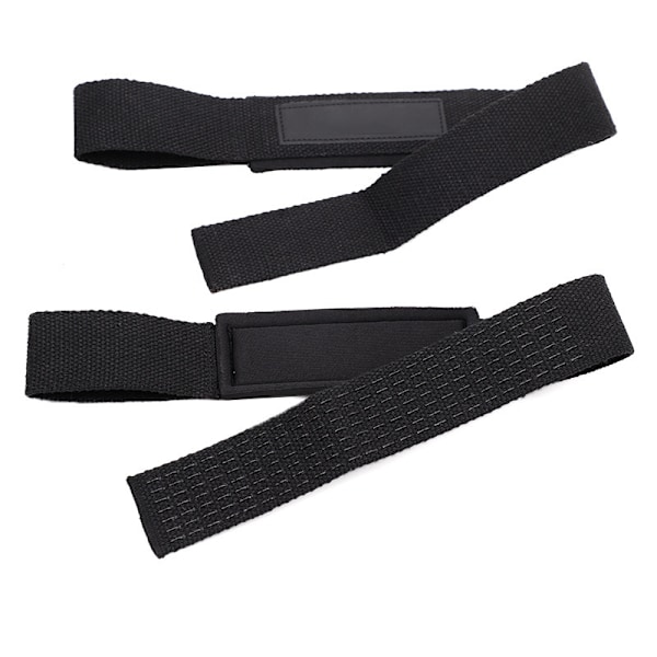 ##/Vægtløftningsstropper Sorte 1 Par Håndledsstøtte Stropper Vægtløftningsstropper Træning Bodybuilding Vægtløftning Elastisk Gel Greb Gymnastik##/