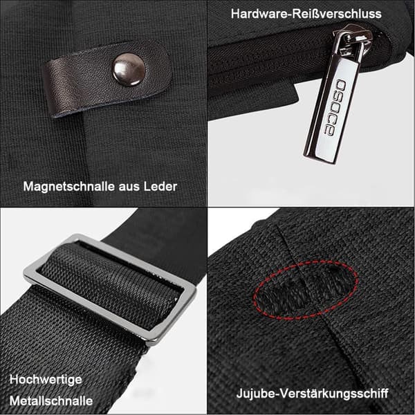 Skulderveske herre vanntett mini belteveske med flere lommer