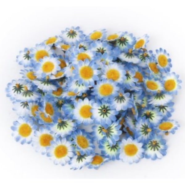 100 stk Solsikkehoder Mini Blomster Gerbera Daisy Kunstig Dekor