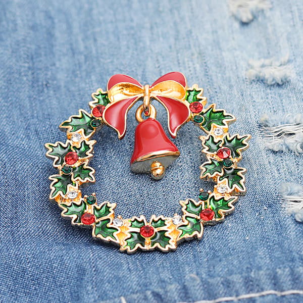 ##/Julbrosch - Krona, Rhinestone Mode Corsage, Klädaccessoar##/