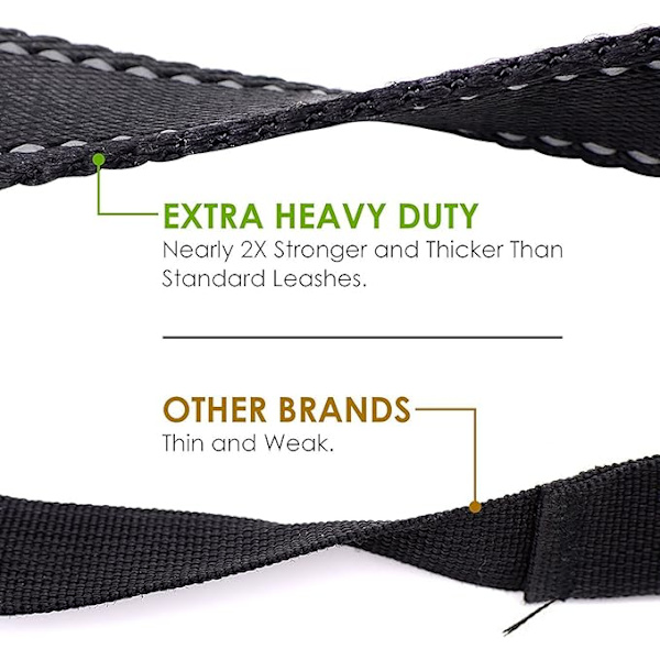 Stor Hundelina, 1.4m Dobbel Håndtak Ingen Trekk Tungt Holdbar Nylon