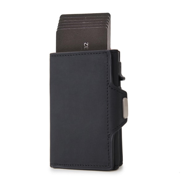 Mini slim wallet made of genuine leather I Wallet with RFID prote