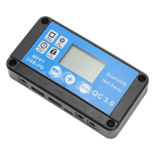 Solcellepanelsett 100W Polysilisium Solcellelader med 30A MPPT Kontroller Dobbel USB-port for Bobiler