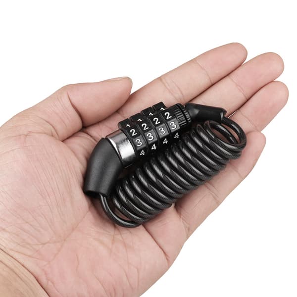 Scooter Kabel Lås, Mini 4-cifret Nulstillelig Kombinationssikkerhed