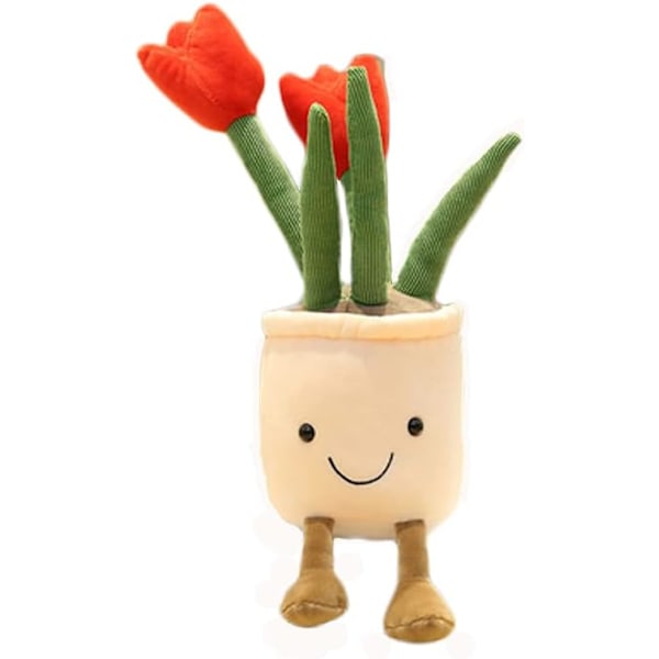 ##/(Röd) Tulpanblommig Plyschleksak Barnpresent, 35cm##/
