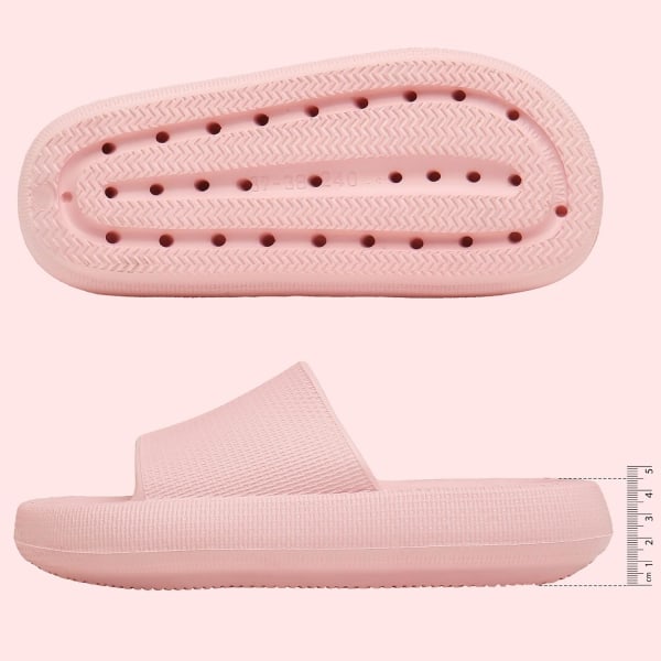 Rosa Slippers Slides til Mænd og Kvinder - Skridsikker Brusebadssandaler
