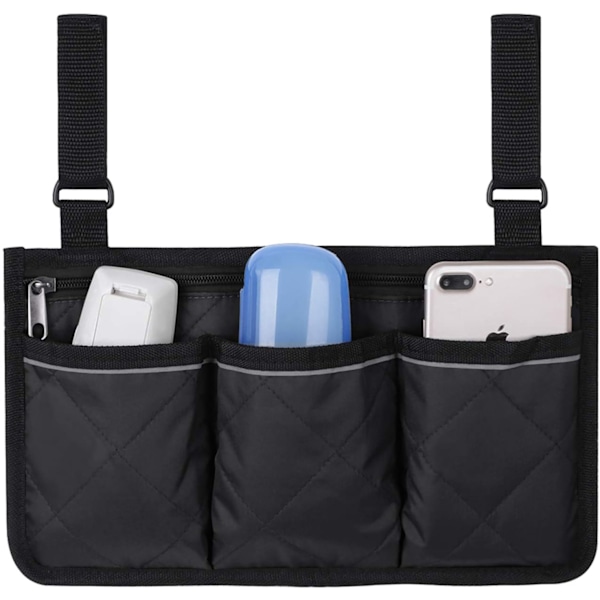 ##/Rullstolsförvaringsväska för armstöd, handsfree, hängande, svart##/