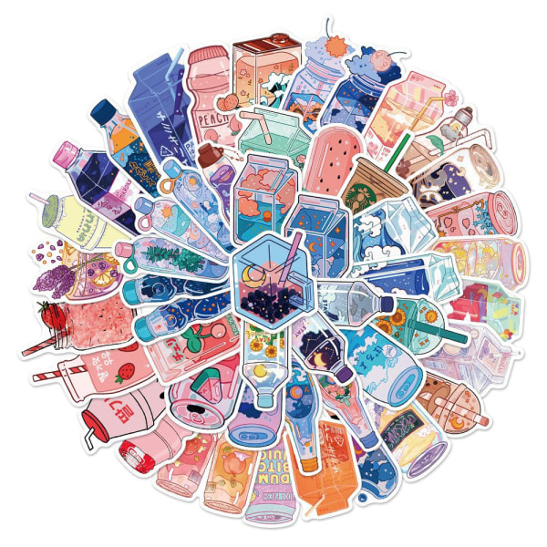 Klistermærker 50 stykker tegneseriemærkater Vandtætte klistermærker Kawaii Sc