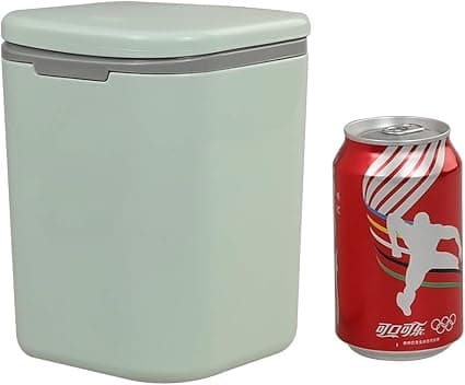 Minibøtte for skrivebord med trykknapp og lokk - 1,8 L