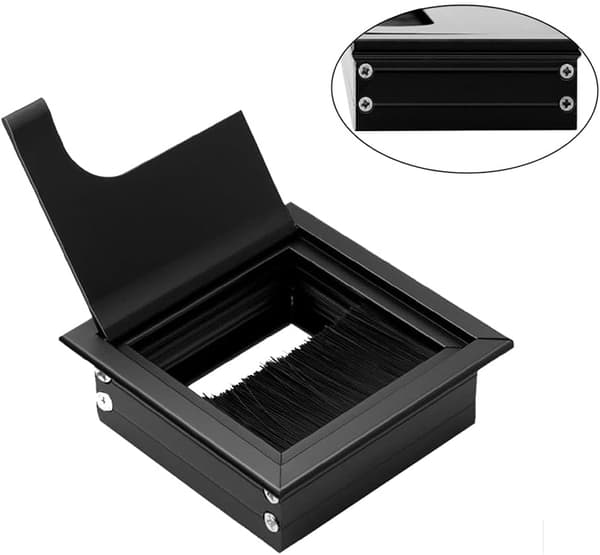 3 st Fyrkantig Kabelgenomföring med Lock 80x80mm+80x160mm för Infälld Montering
