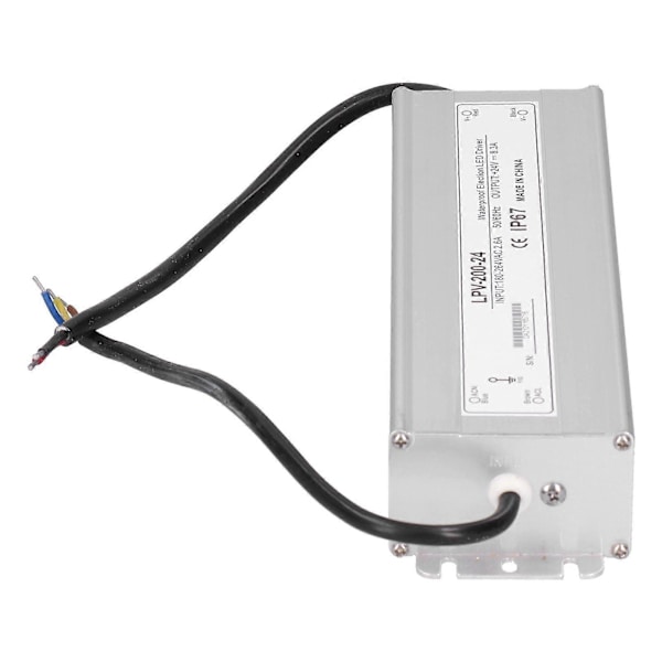 BERM LED-drivare Elektronisk 200W Vattentät Strömförsörjning Transformator Adapter LPV-200-24 DC24V