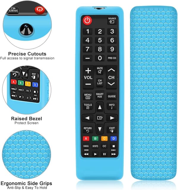 Silikonfodral (Glödande Blå) för Samsung TV-fjärrkontroll BN
