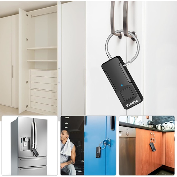 ##/Fingeravtryckslås Hänglås för Gymgarderob Bärbar Smart Nyckelfri Lås##/