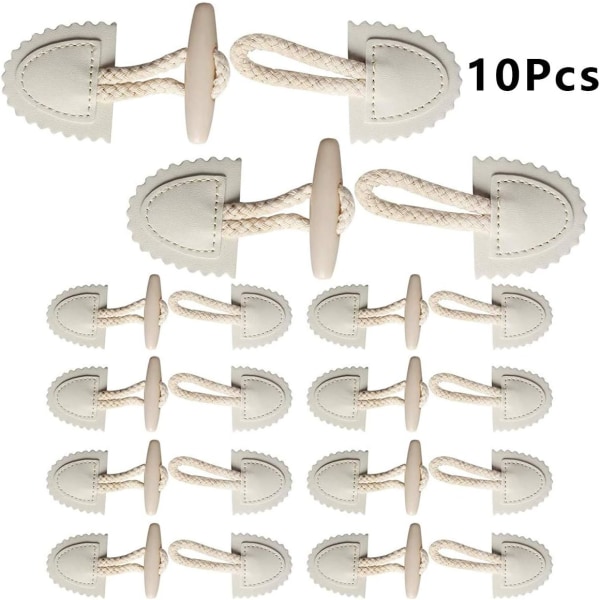 Jakke udskiftningsknapper, Hornknapper, 10 par syknapper