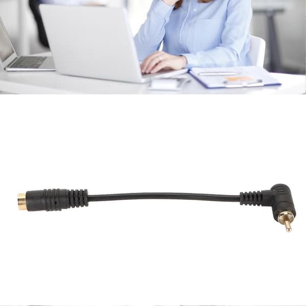4-pin Video Hun til 90 Graders RCA Han Kabel Plug and Play Mini DIN 4-Pin til RCA Kabel Komposit Video Adapter Kabel til PC TV