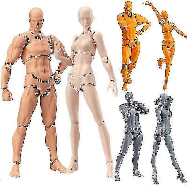 Actionfigur Kropp Kun & Chan 2 st Ritmannekängset PVC Rörlig Actionmodell Skrivbordsdekor För