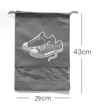 Blå 10-pack dragsko-skobag, dammfri reseförvaring för skor