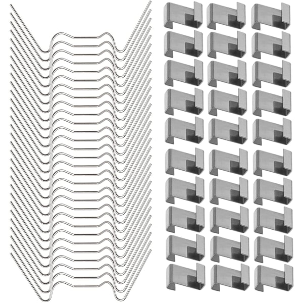 100 st Greenhouse Reparationsats, Rostfritt Stål Växthusglas Panel