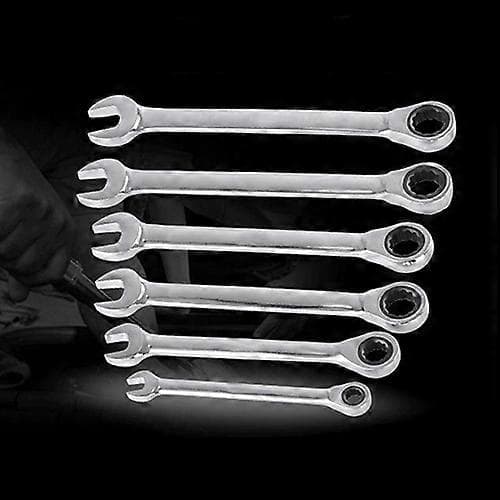 8mm-19mm Vendbar Skraldenøgle Topnøgle Møtrikværktøj Garage DIY Håndværktøj 8 mm