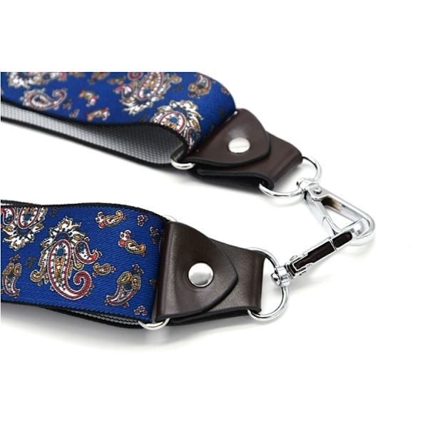 Y-formede seler - blåt mønster, unisex, tri-clip seler