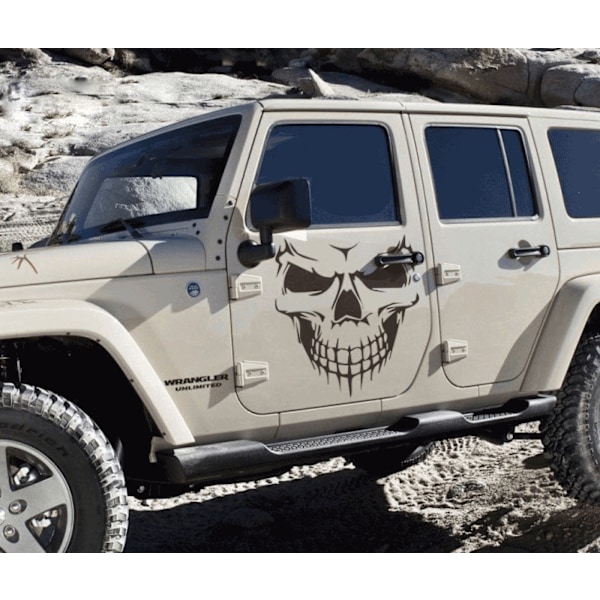 /#/Cartoon skull car sticker, reflective car sticker, 20x18CM/#/