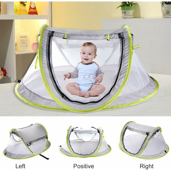 ##/Barnvagn Vikbar Strandtält Anti-UV Myggnät Resebädd##/