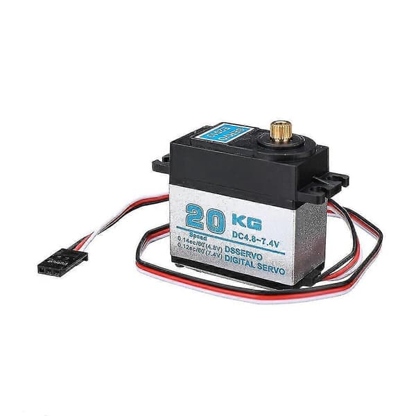 FLYUEACE 20KG Digital Servo Alle Kobbertænder Aluminium Mellemskal Servos