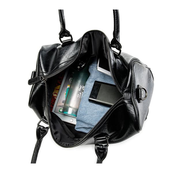Rejsetaske imiteret læder weekendtaske håndbagage business taske