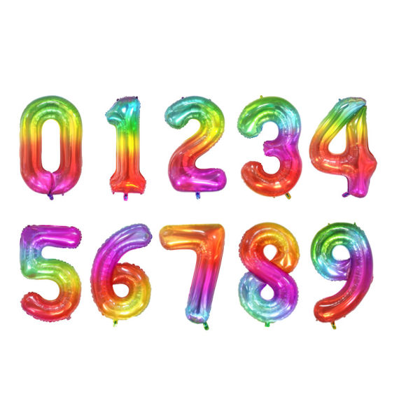 Värikkäät 9. ?? Syntymäpäiväpallot - Suuri Numero 9 Pallonumero