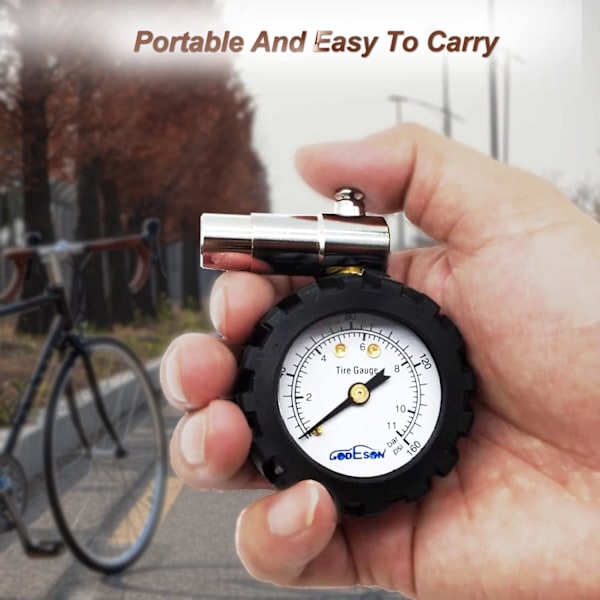 ##/Cykel Dæktryk Måler 0-160psi/11bar Dæktryk Måler##/