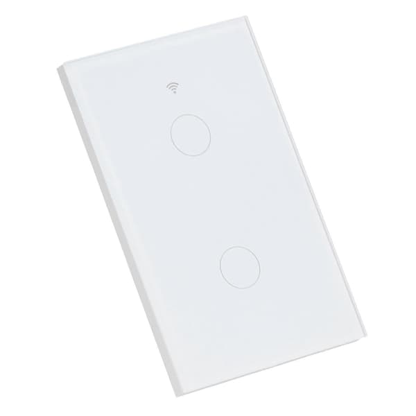 För Zigbee Tuya Fjärrkontroll Ljusbrytare Röststyrning 2-vägs Vägg Touch Brytare AC 100-240V