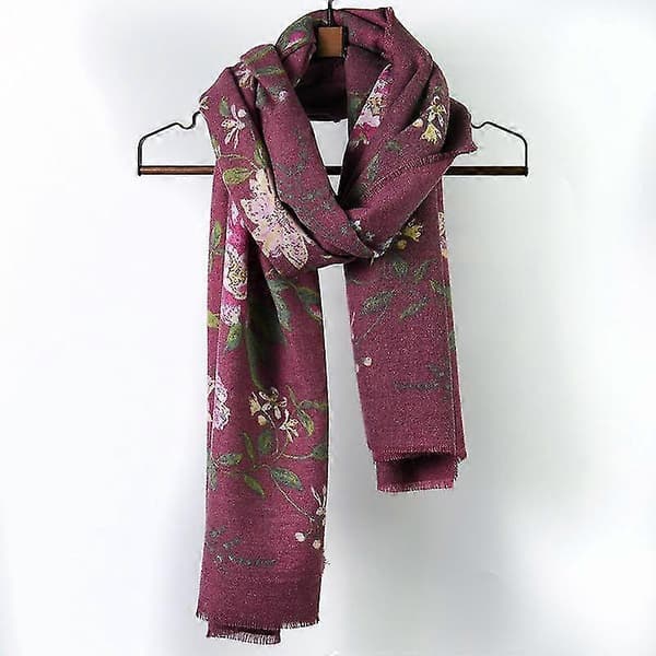 Frynset imiteret cashmere dame efterår vinter tørklæde tæppe wrap sjal stole varm blød Rosa fragmentosa light green