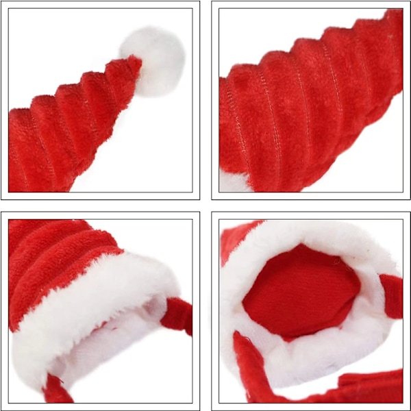 2 st Julhatt för Katt Kanin Tomtehatt Tomteluva Jul